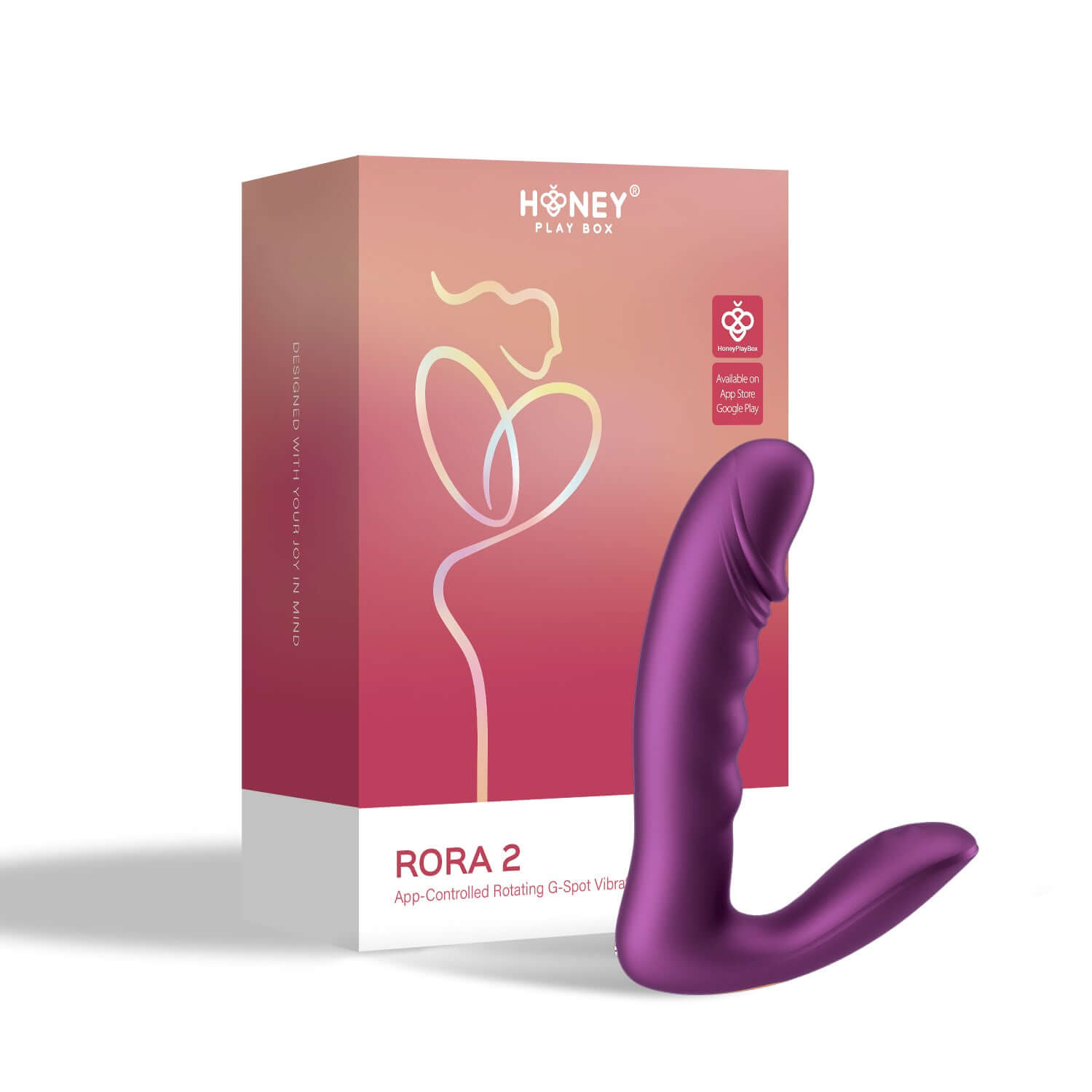 Rora - App Controlled Rotating G-Spot Vibrator and Clitoral Stimulator - Purple-3