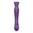 ZALO Queen Set G-spot PulseWave 17-function App-controlled Rechargeable Silicone Vibrator with Suction Sleeve Twilight Purple