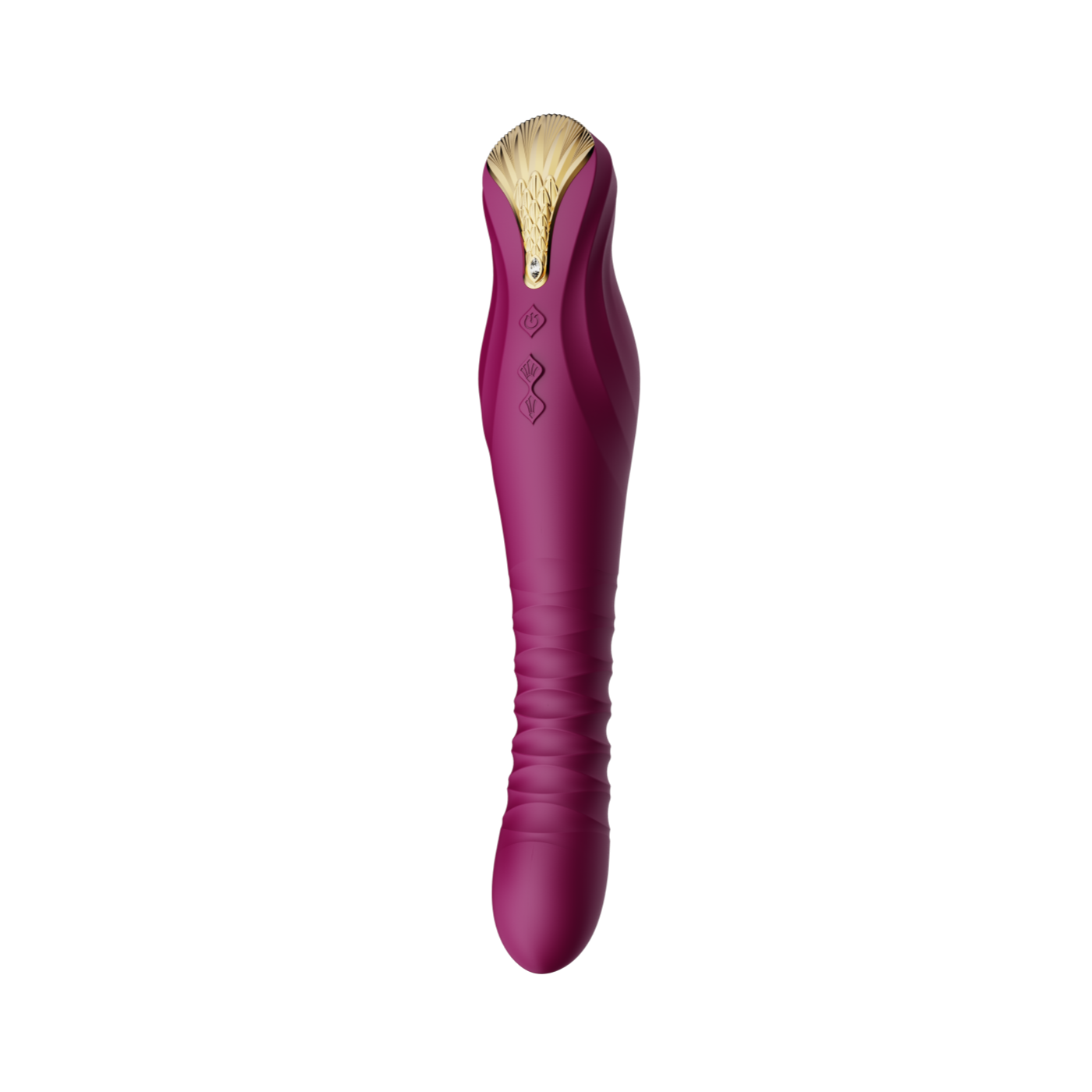 ZALO King Vibrating Thruster in Velvet Purple with PowerThrust technology and high-performance motor for powerful orgasm experience