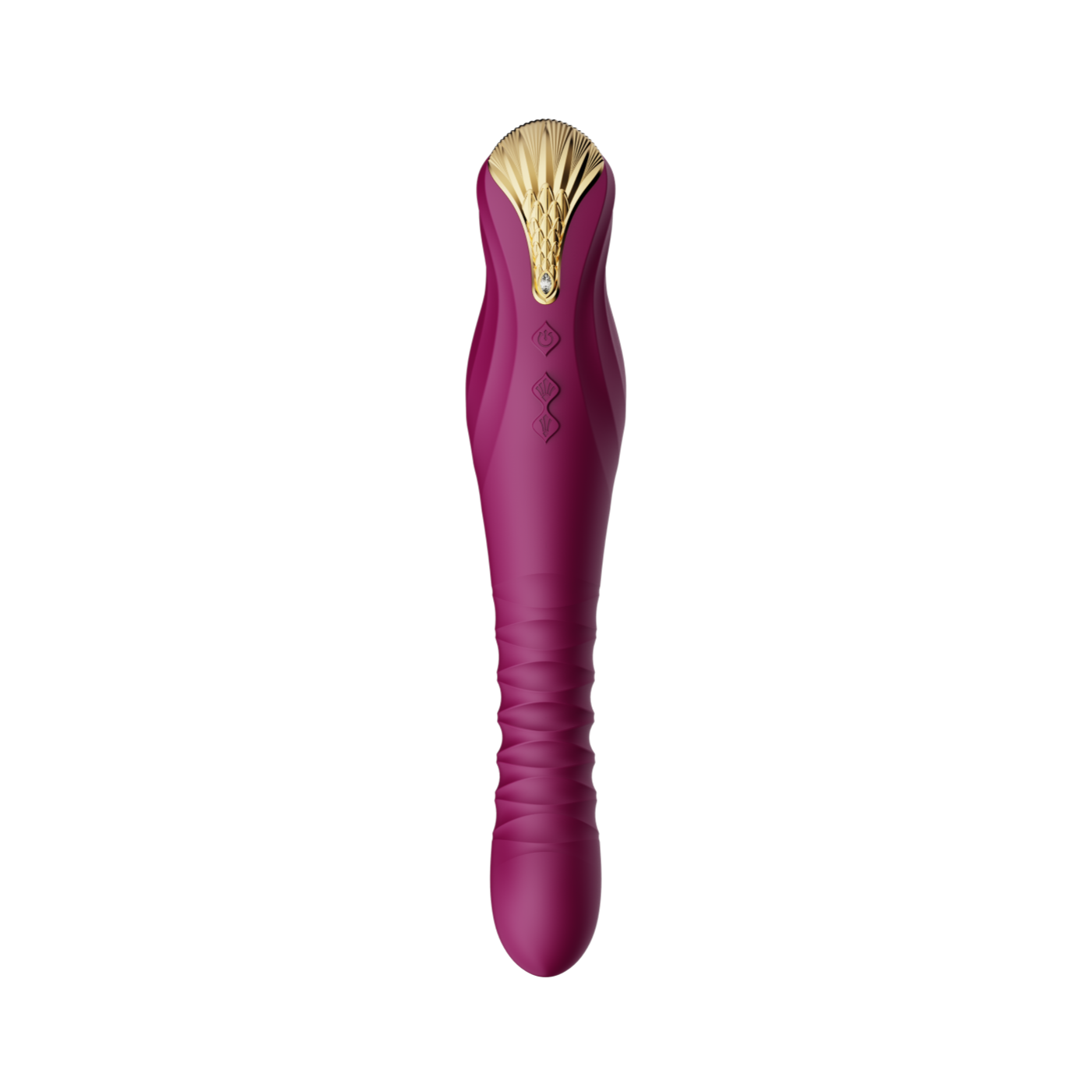 ZALO King Vibrating Thruster in Velvet Purple with innovative PowerThrust technology for enhanced orgasm experience.