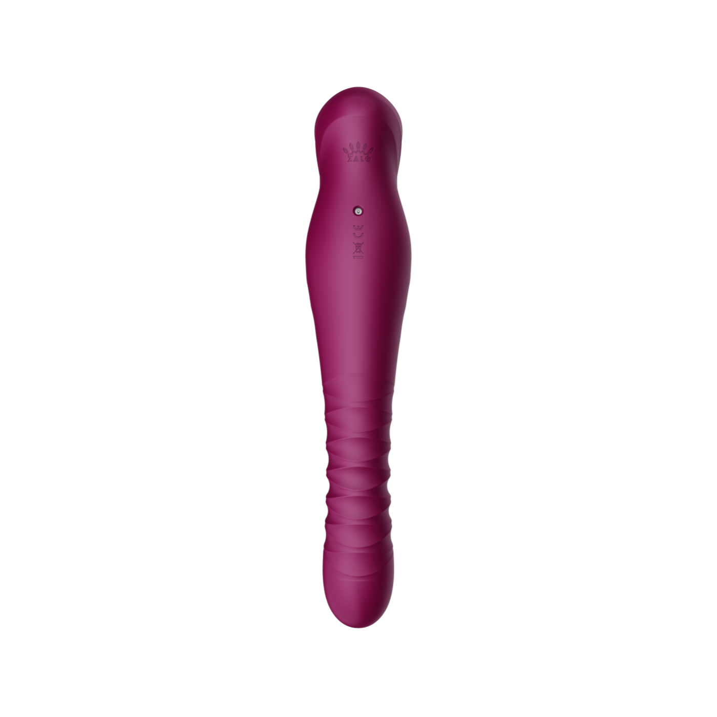 ZALO King Vibrating Thruster in Velvet Purple with PowerThrust technology providing powerful thrusting orgasms at up to 40 times per second