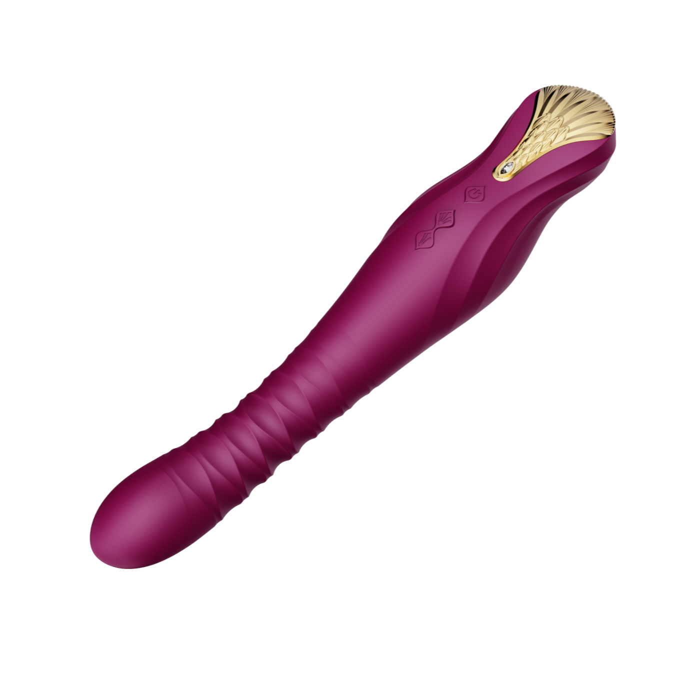 ZALO King Vibrating Thruster in Velvet Purple with PowerThrust technology for enhanced orgasm experience.