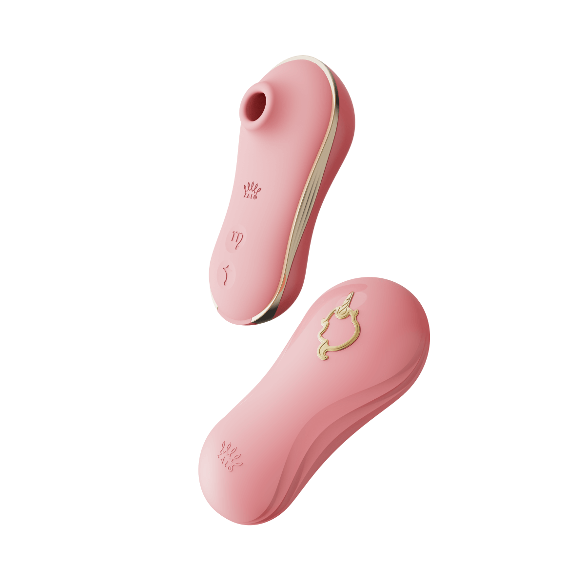 ZALO Unicorn Set Suction Massager Strawberry Pink, trio of pleasure devices for unique powerful stimulation, perfect for first-time users
