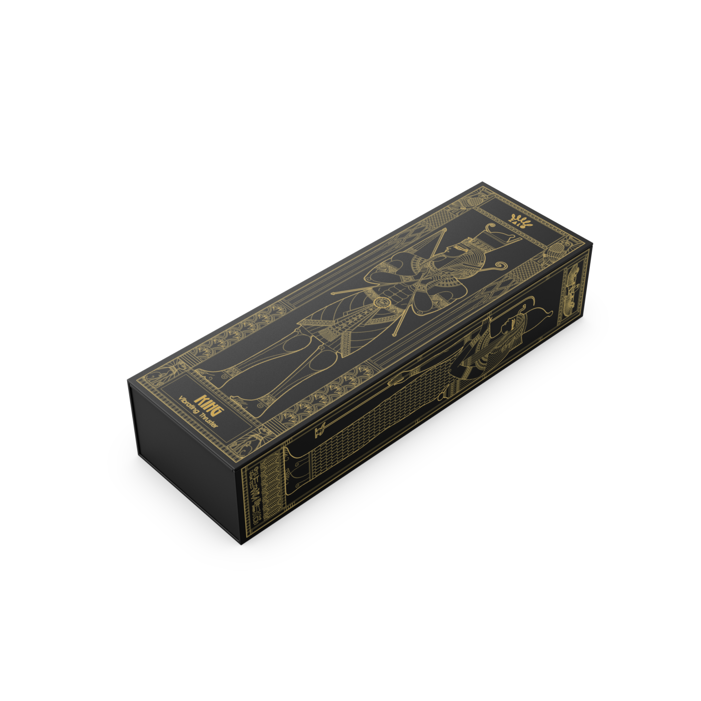 ZALO King Vibrating Thruster Wine Red packaging box with intricate gold designs.