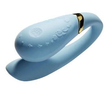 ZALO Fanfan Set Remote-Controlled Rechargeable Couples Massager Royal Blue