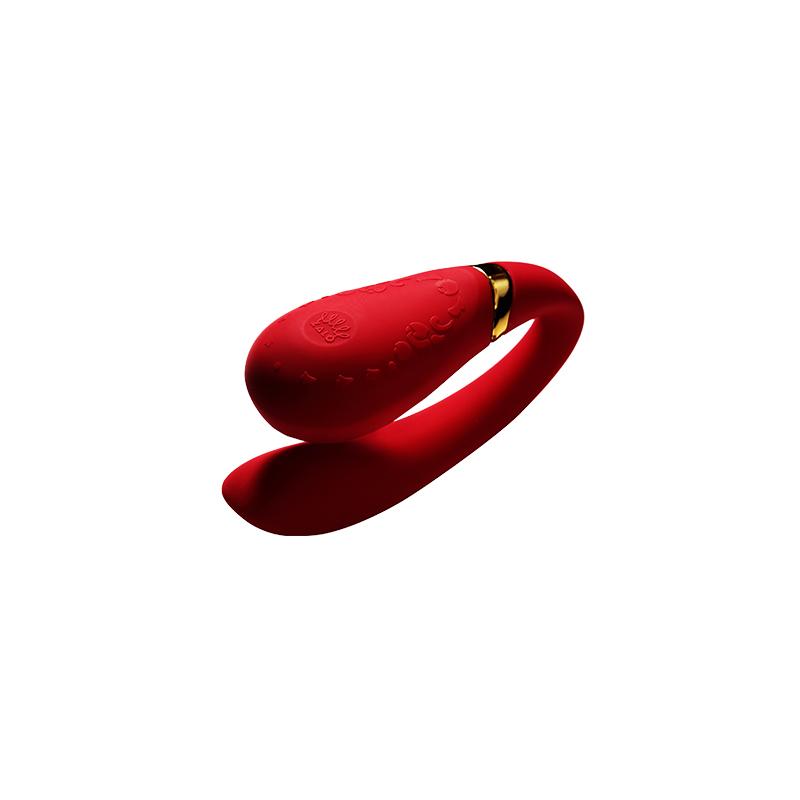 ZALO Fanfan App-controlled Rechargeable Couples Massager Bright Red