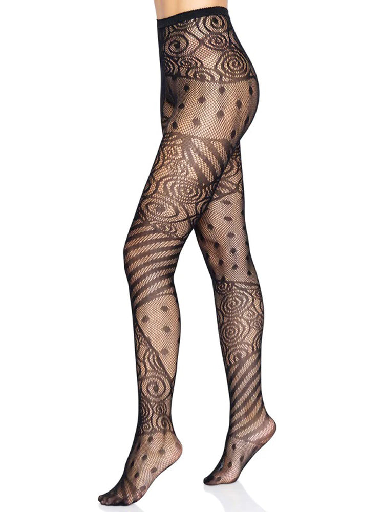 Doll Net Tights - One Size - Black-3