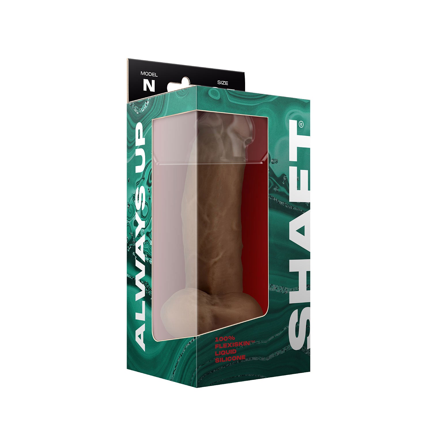 Shaft - Model N 8.5 Inch Liquid Silicone Dong With Balls - Oak-1