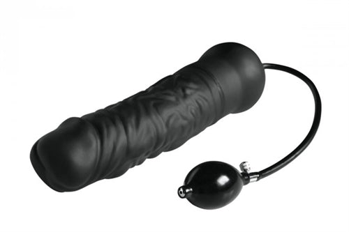 Leviathan Giant Silicone Inflatable Dildo - Black-0