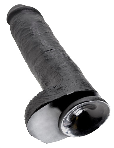 King Cock 11 Inch With Balls - Black-0