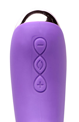 Silicone Beaded Vibrator - Violet-4