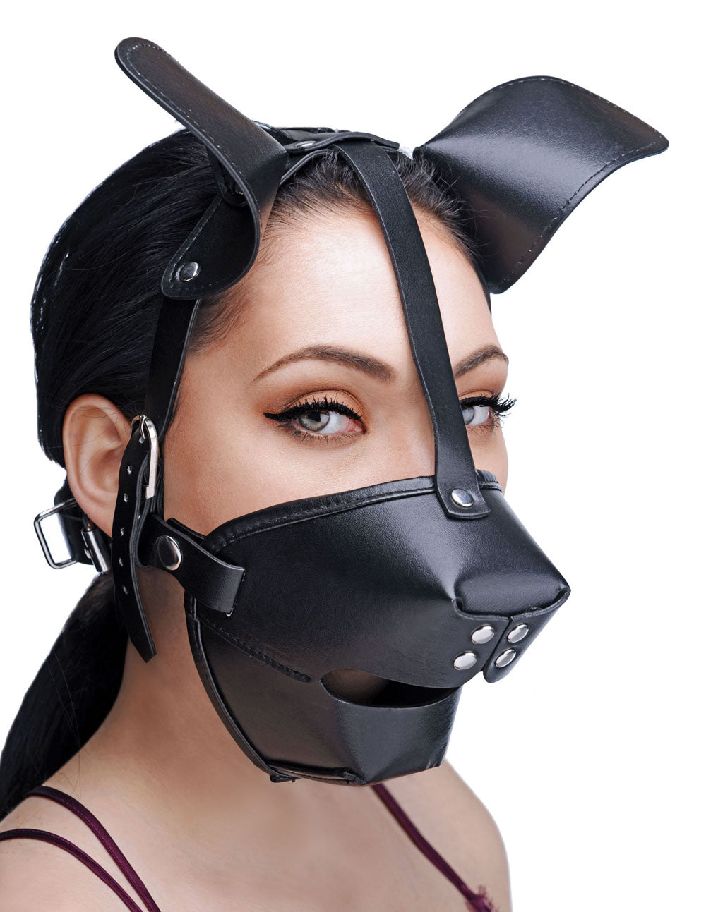 Pup Puppy Play Hood and Breathable Ball Gag-2