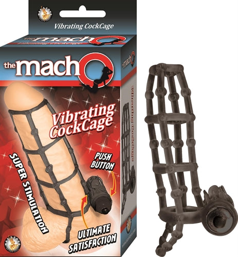 The Macho Vibrating Cockcage - Black-0