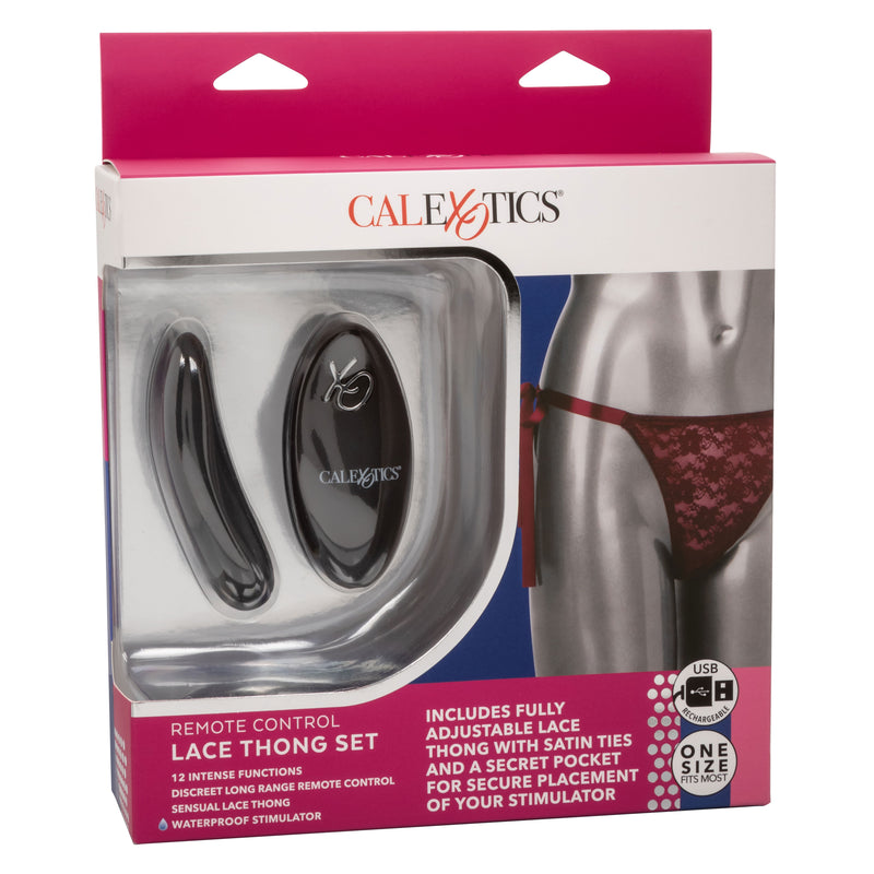 Remote Control Lace Thong Set - Burgundy: Intimate Adventures, Anytime, Anywhere