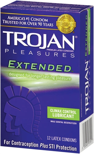 Trojan Pleasures Extended Pleasure - 12 Pack-1