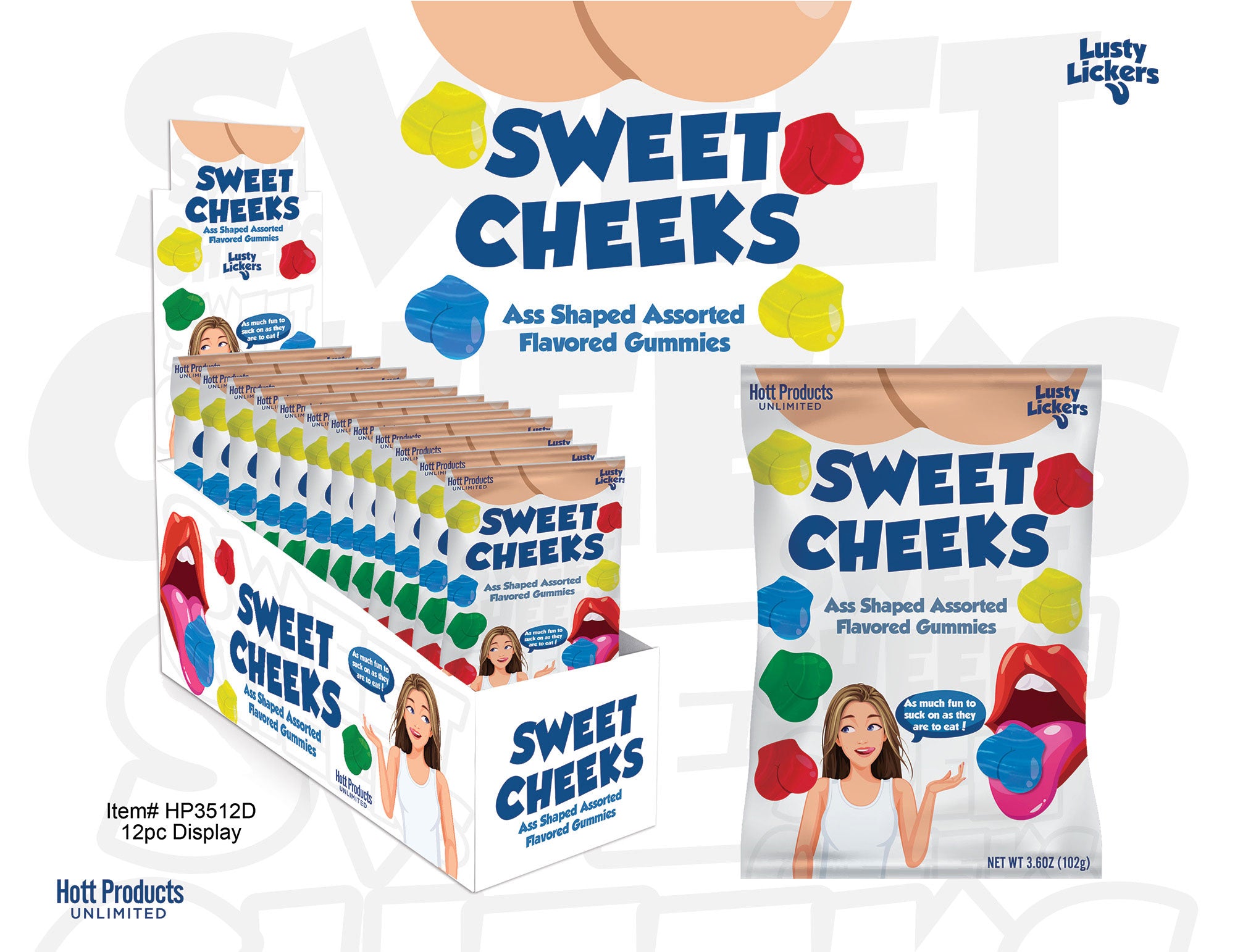 Sweet Cheeks Gummies - Ass Shaped Gummies -  Assorted Flavors-2