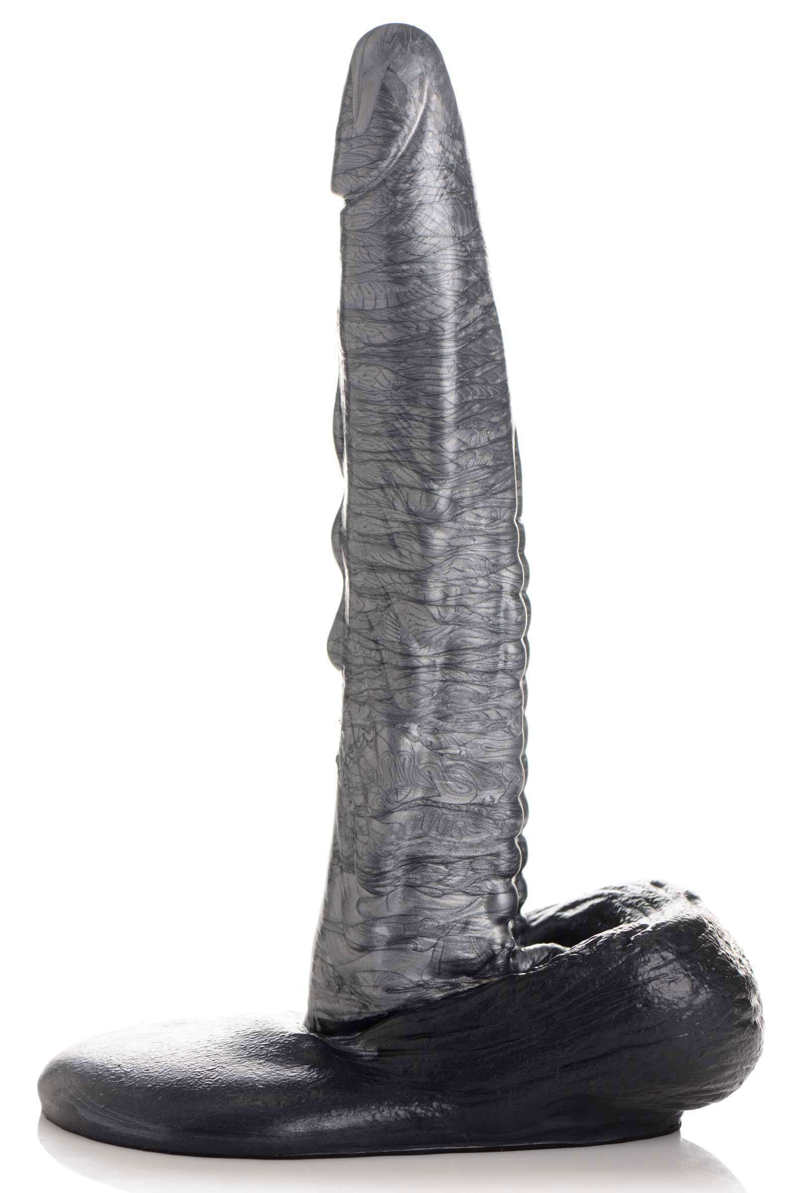 Cc - the Gargoyle Rock Hard Silicone Dildo -  Silver