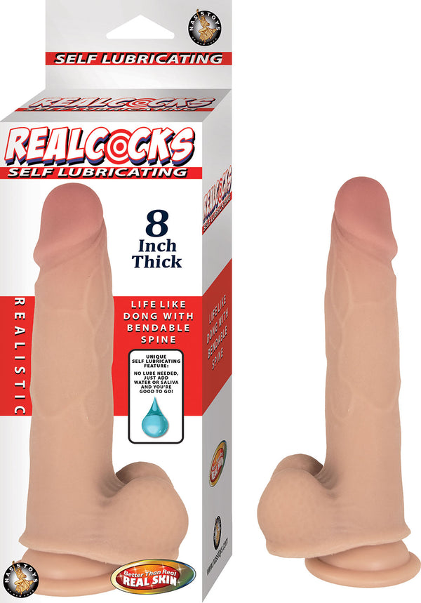 Realcocks Self Lubricating 8 Inch Thick - White-0