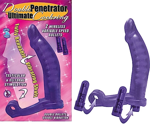 Double Penetrator Ultimate Cockring-Purple-0