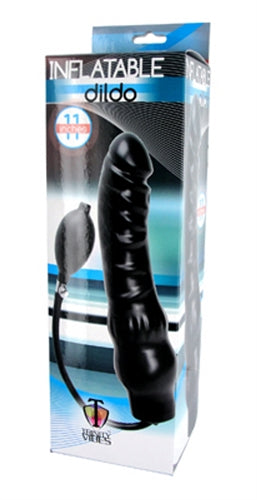 Inflatable 11 Inch Super Dong - Black-0
