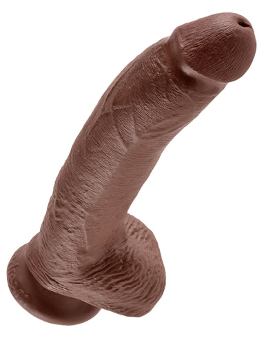 King Cock 9-Inch Cock With Balls - Brown *