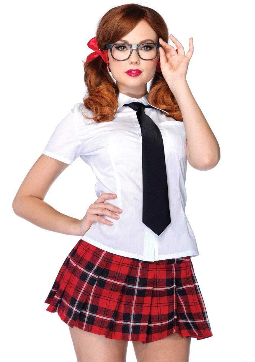 Private School Sweetie Costume - Small - White /  Red-2