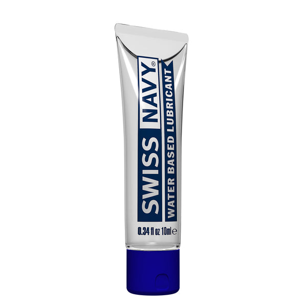 Swiss Navy Water-Based Lubricant 10ml - Enhanced Viscosity, Ideal for All Types of Intimate Activities and Adult Toys