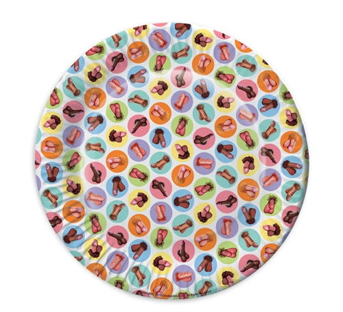 Mini Penis Plates 8 Pack: Whimsical and Fun Party Tableware