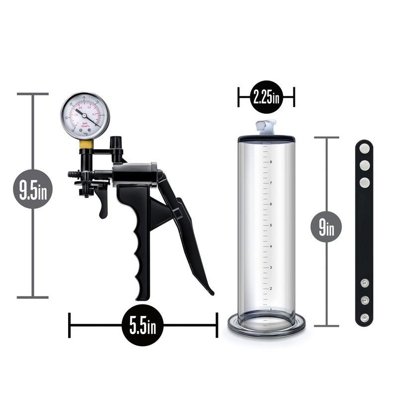 Performance - Vx8 Premium Penis Pump System  With Silicone Cock Strap - Clear