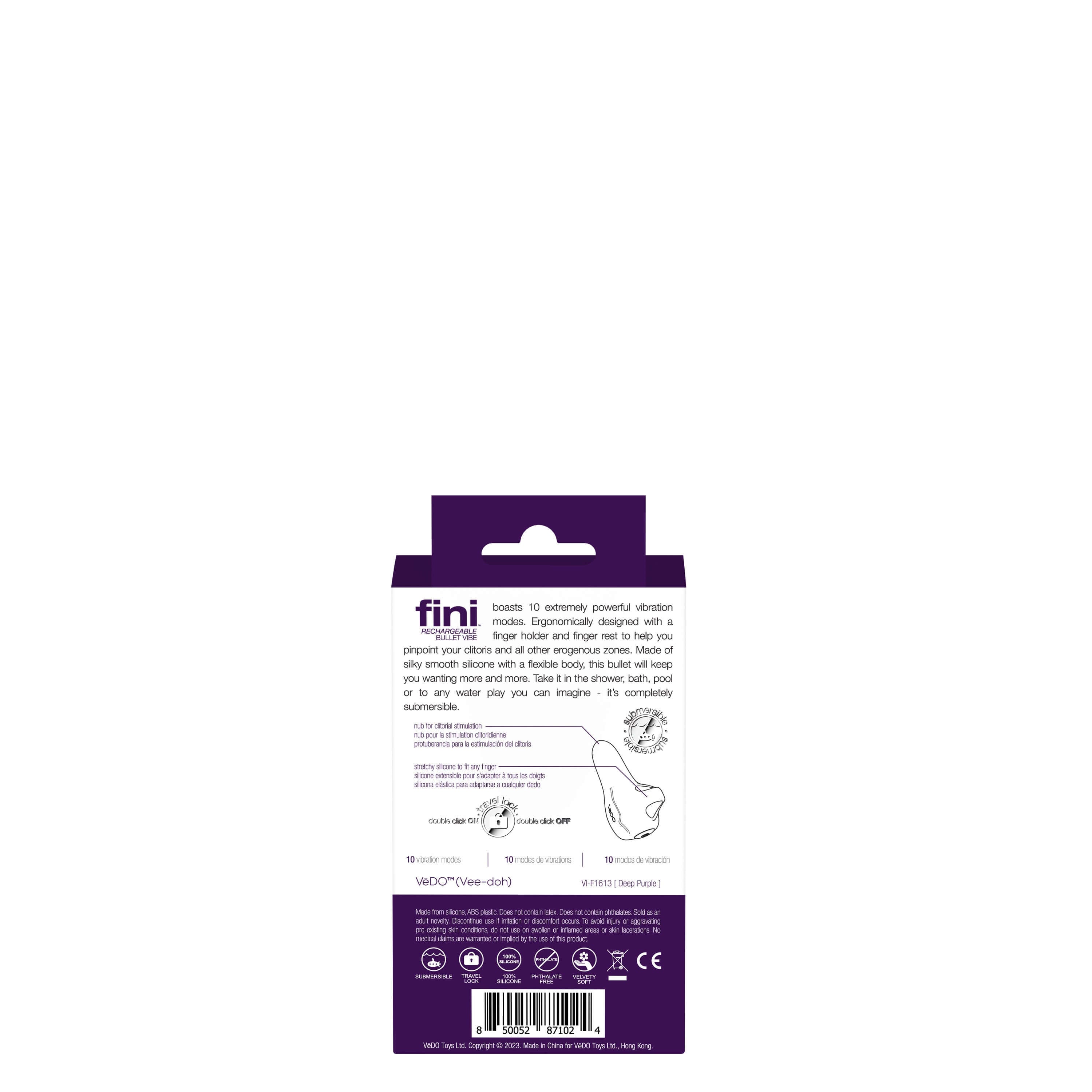 Fini Rechargeable Bullet Vibe - Purple-1