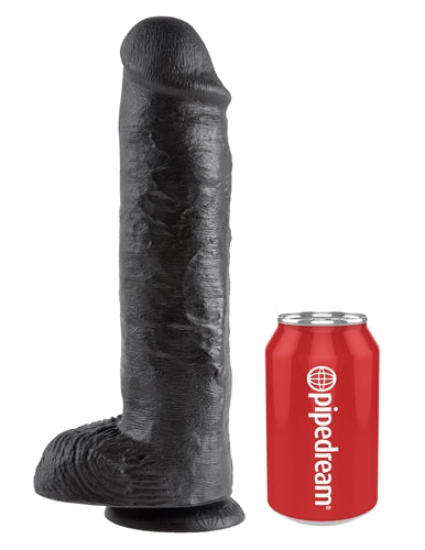 King Cock 11 Inch With Balls - Black-1