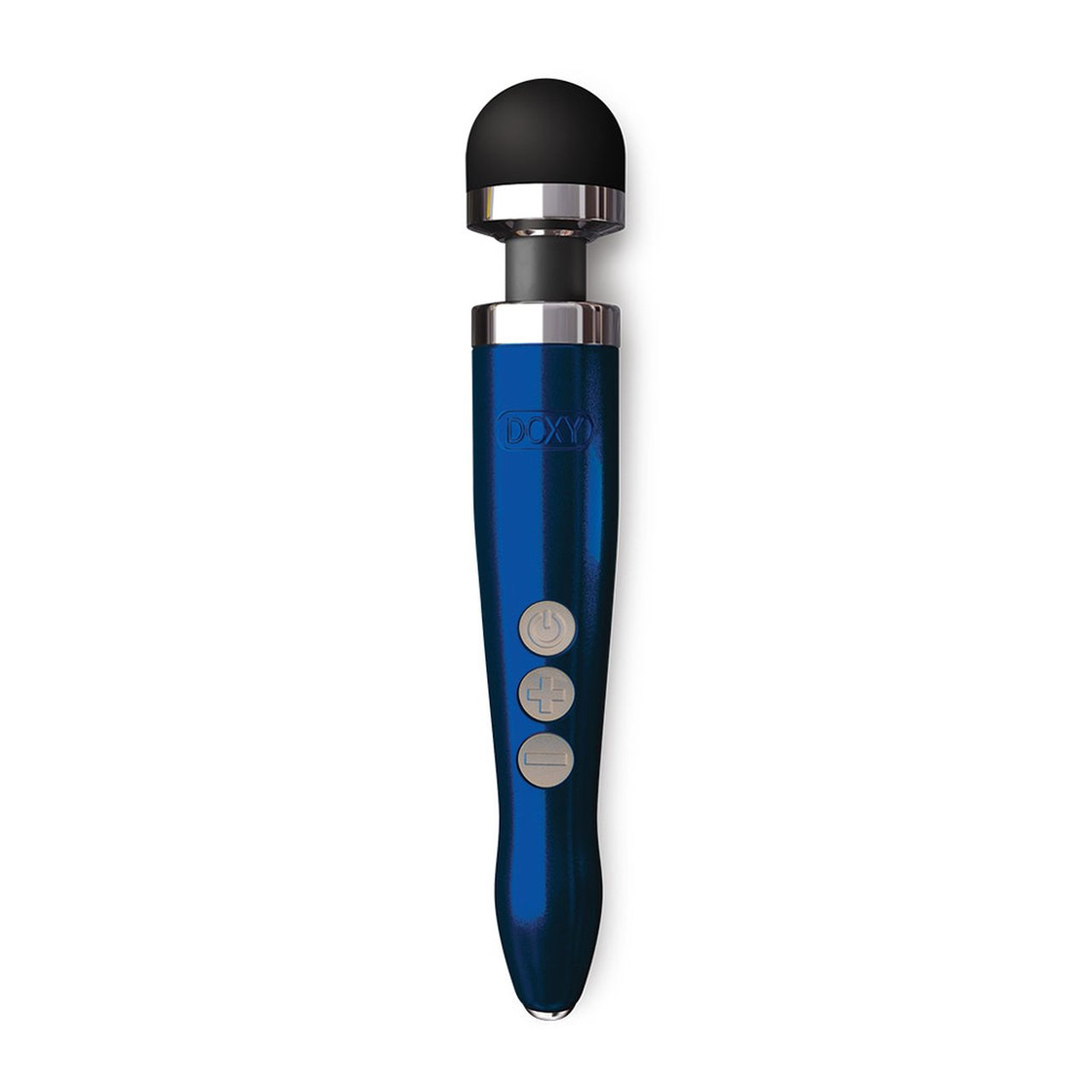 Doxy Die Cast 3R Blue Flame Rechargeable Vibrating Wand Massager with Screw-On Head