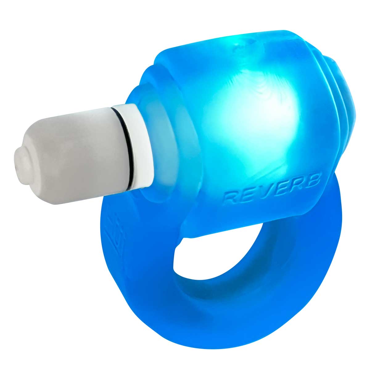 Glowdick Cockring With Led - Blue Ice-2