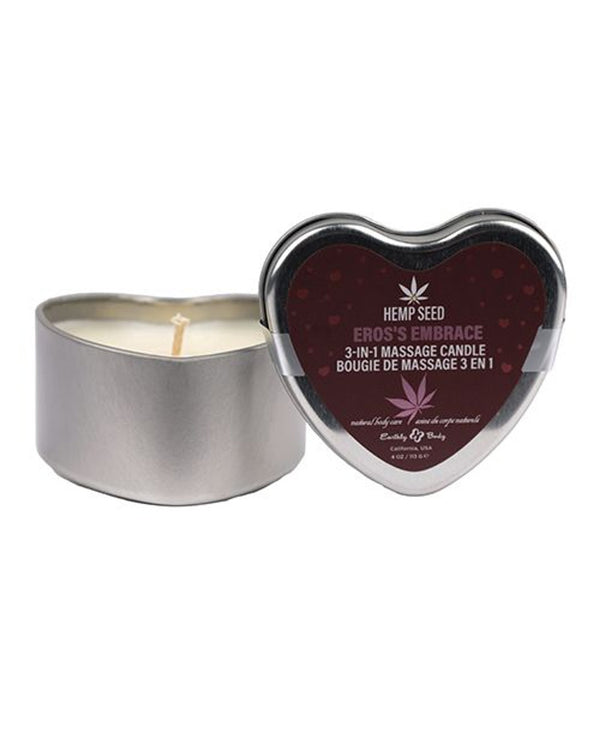 Hemp Seed 3-in-1 Valentines Day Candle - Ero's  Embrace 4 Oz-0