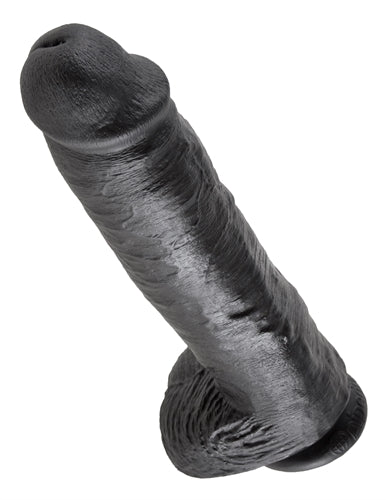 King Cock 11 Inch With Balls - Black-2