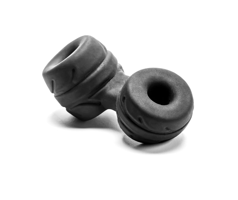 Silaskin Cock &amp; Ball Ring and Stretcher - Black-2