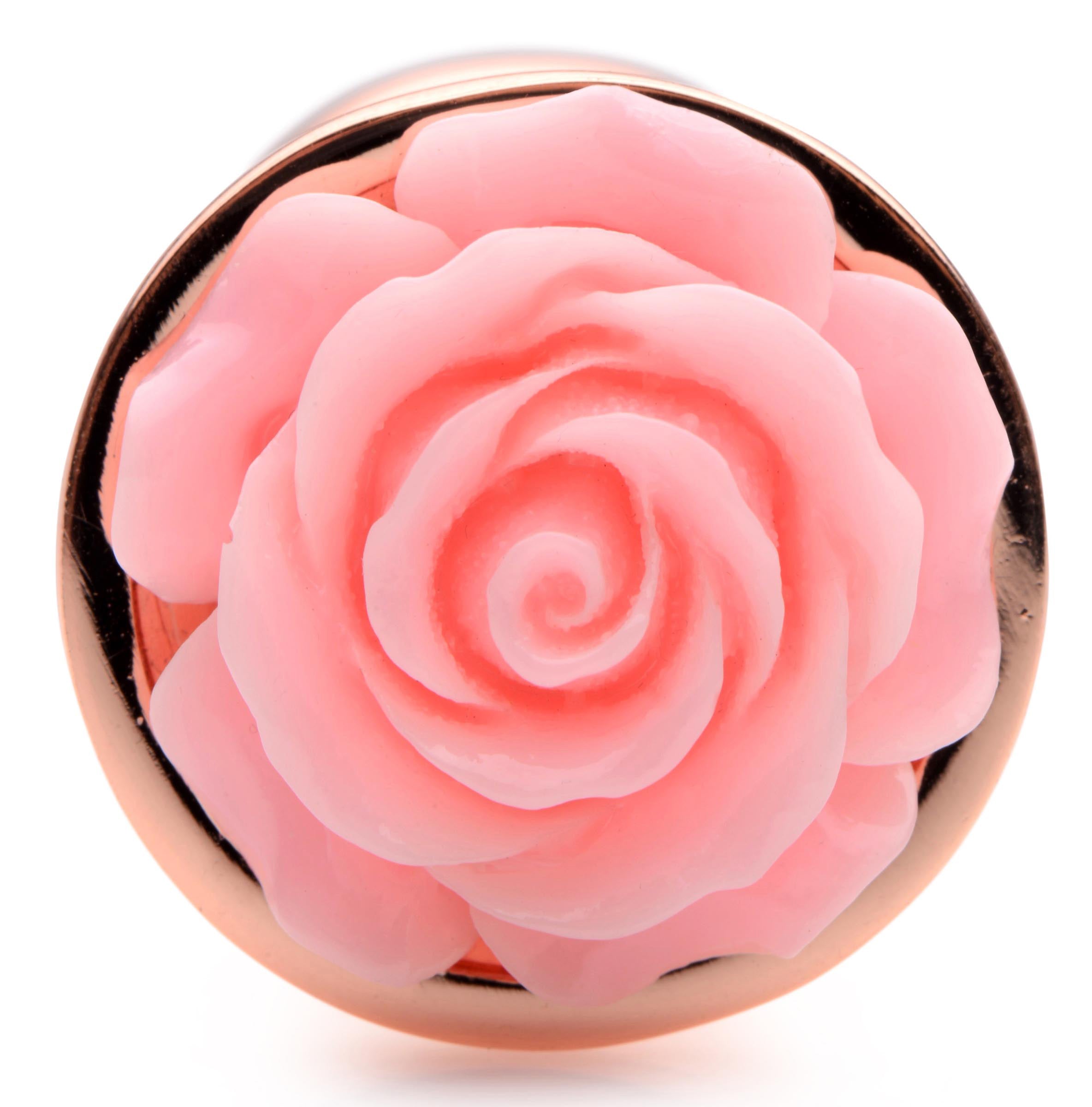 Pink Rose Gold Anal Plug - Small-5
