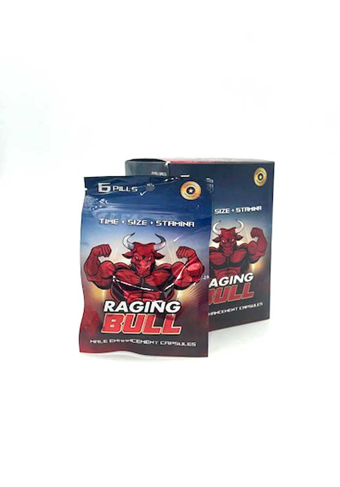 Raging Bull Male Enhancement - 6 Ct Pills Per  Sleeve - 24 Sleeve - Display