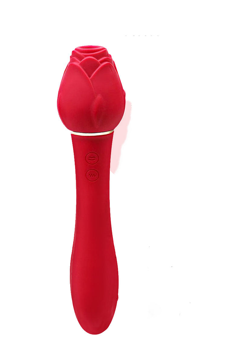 Wild Rose Suction Vibrator - Red-1