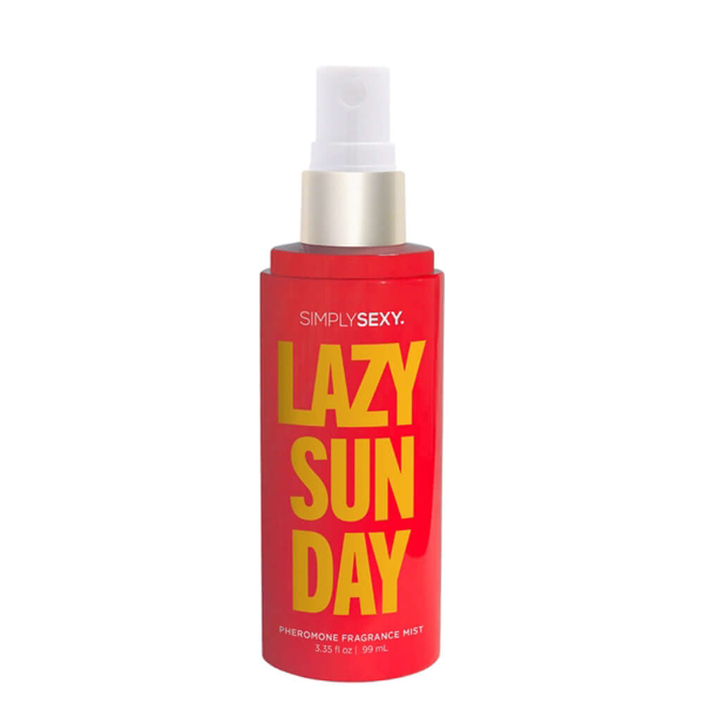 Lazy Sunday Pheromone Fragrance Mist 3.35 oz bottle with sweet citrus blossom scent and rich woody finish