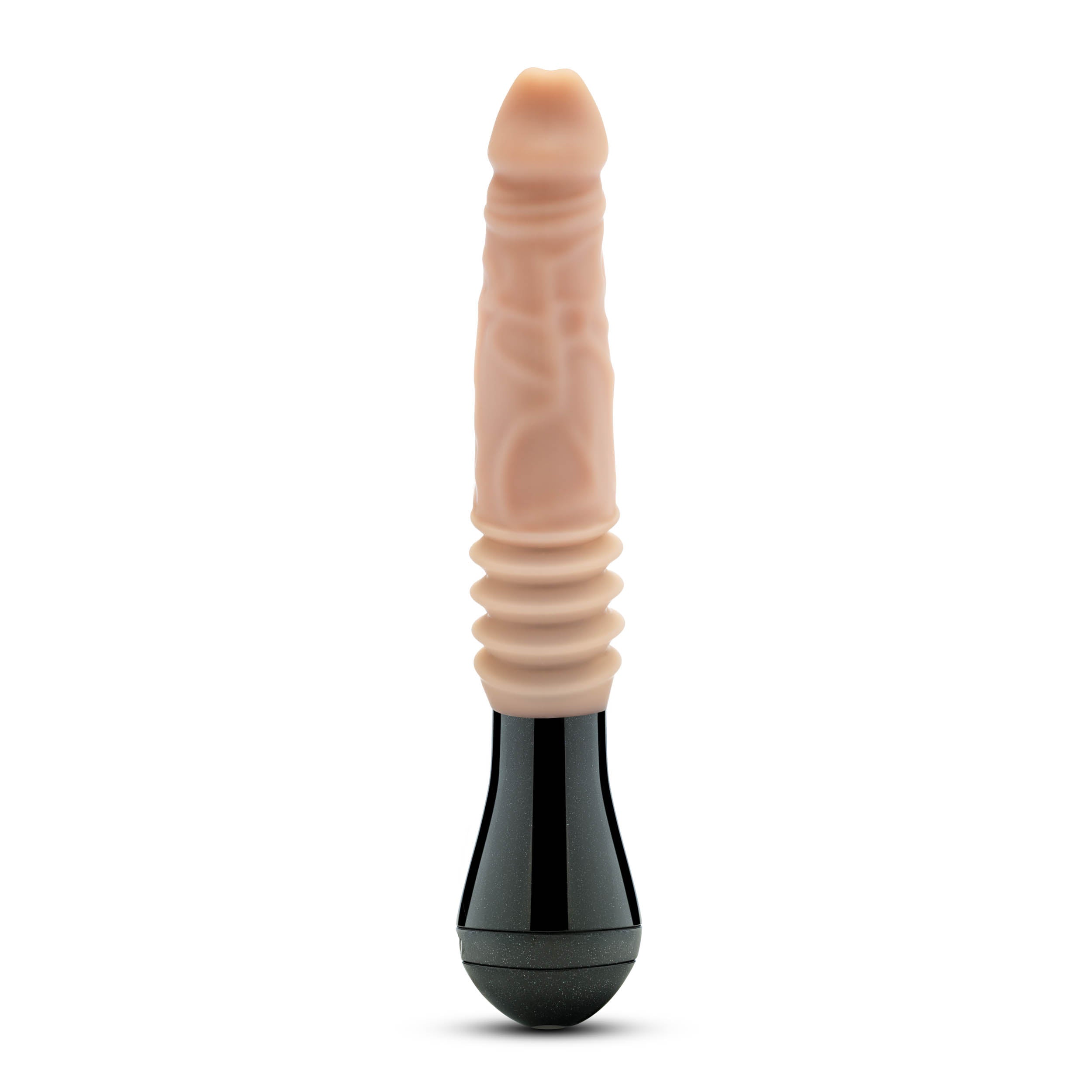 Dr. Skin Silicone - Dr. Knight - Thrusting  Gyrating Vibrating Dildo - Beige-5