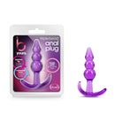B Yours - Triple Bead Anal Plug - Purple-1