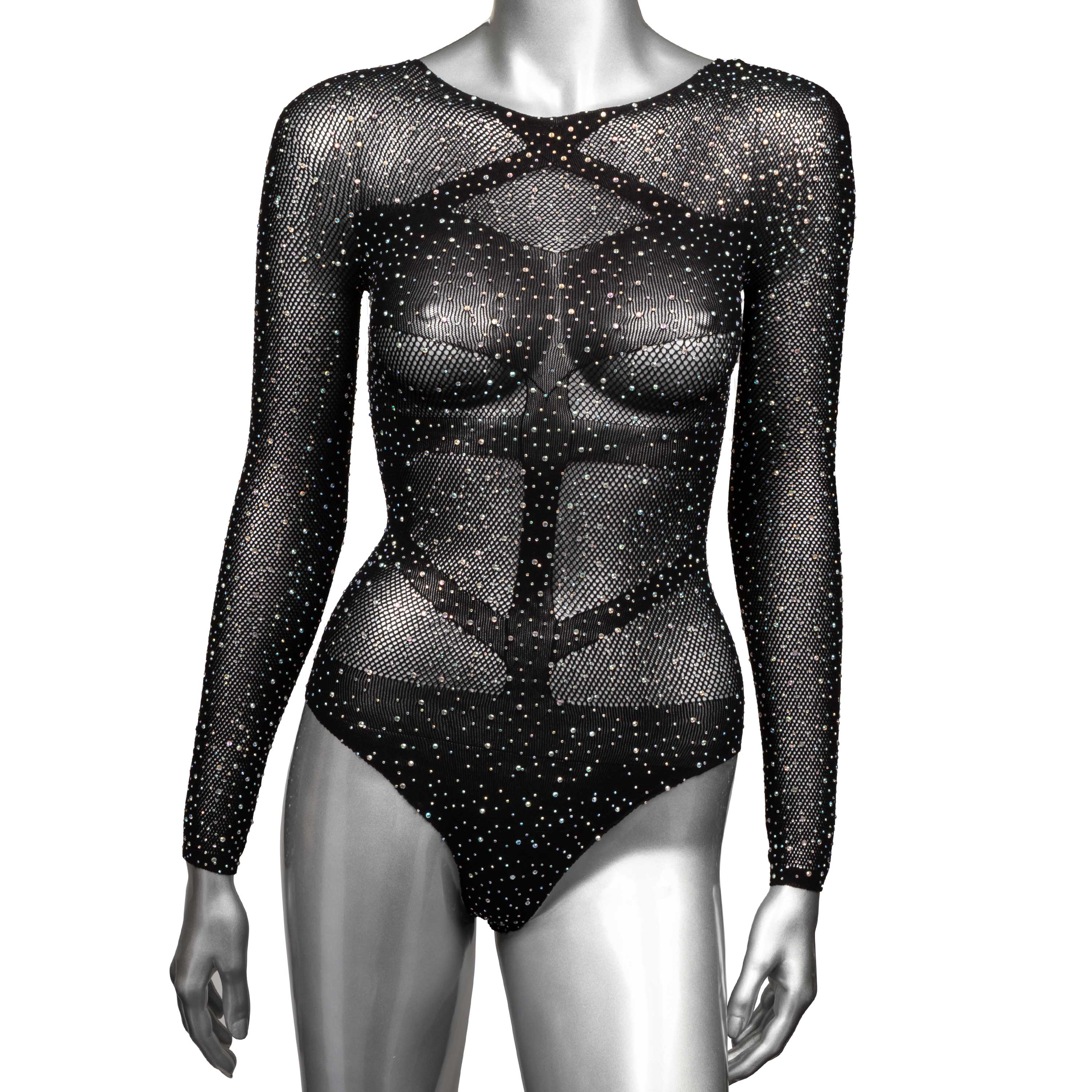 Radiance Long Sleeve Body Suit - One Size - Black-6