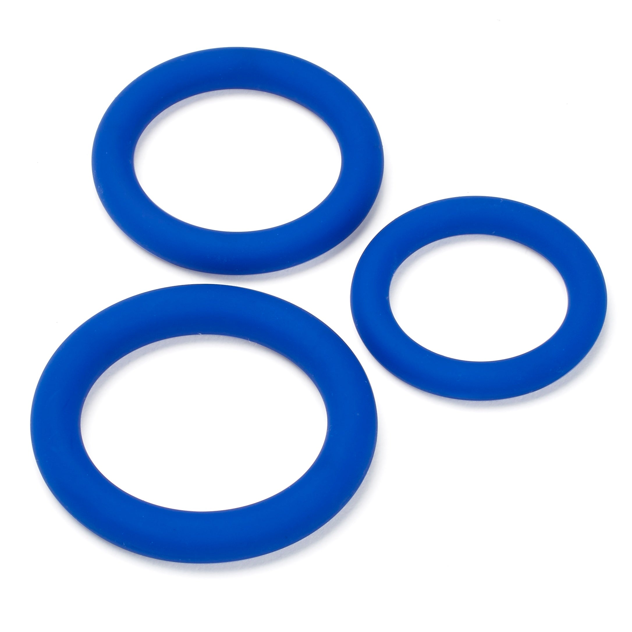 Cloud 9 Pro Sensual Silicone Cock Ring Set Blue - Enhance Stamina and Pleasure with Premium Rings