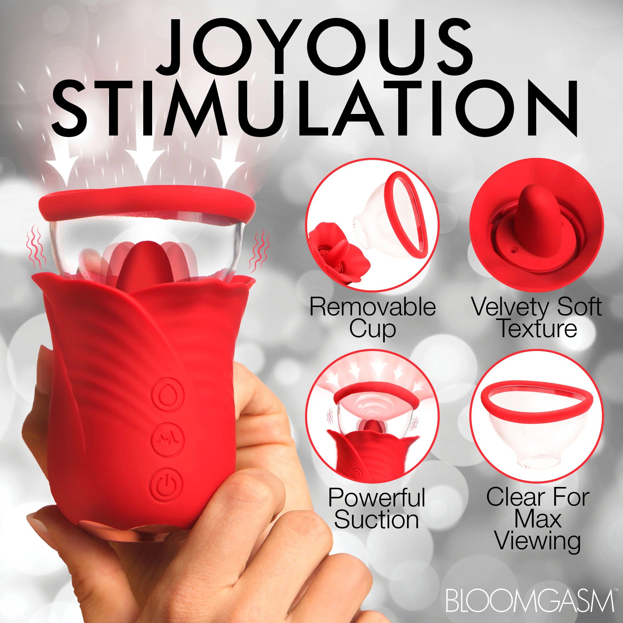 Lily Lover Sucking and Vibrating Clitoral  Stimulator- Red-0