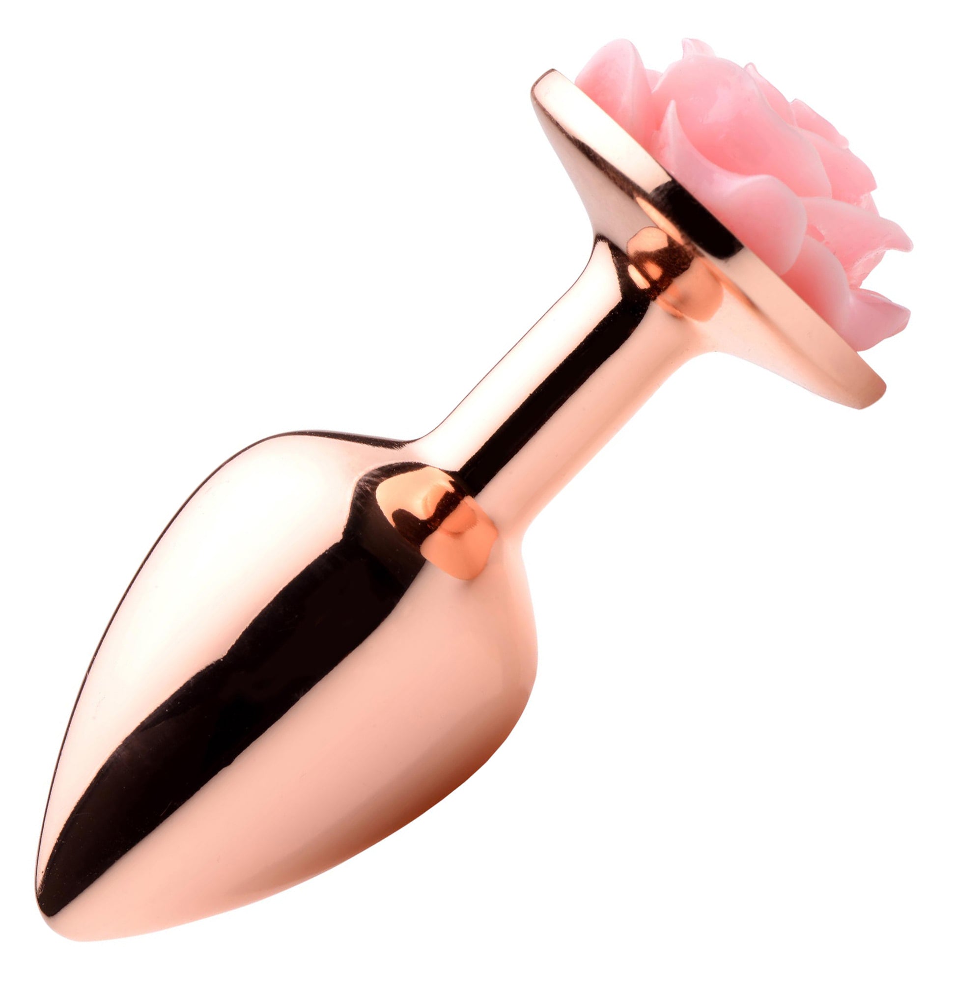 Pink Rose Gold Anal Plug - Small-3