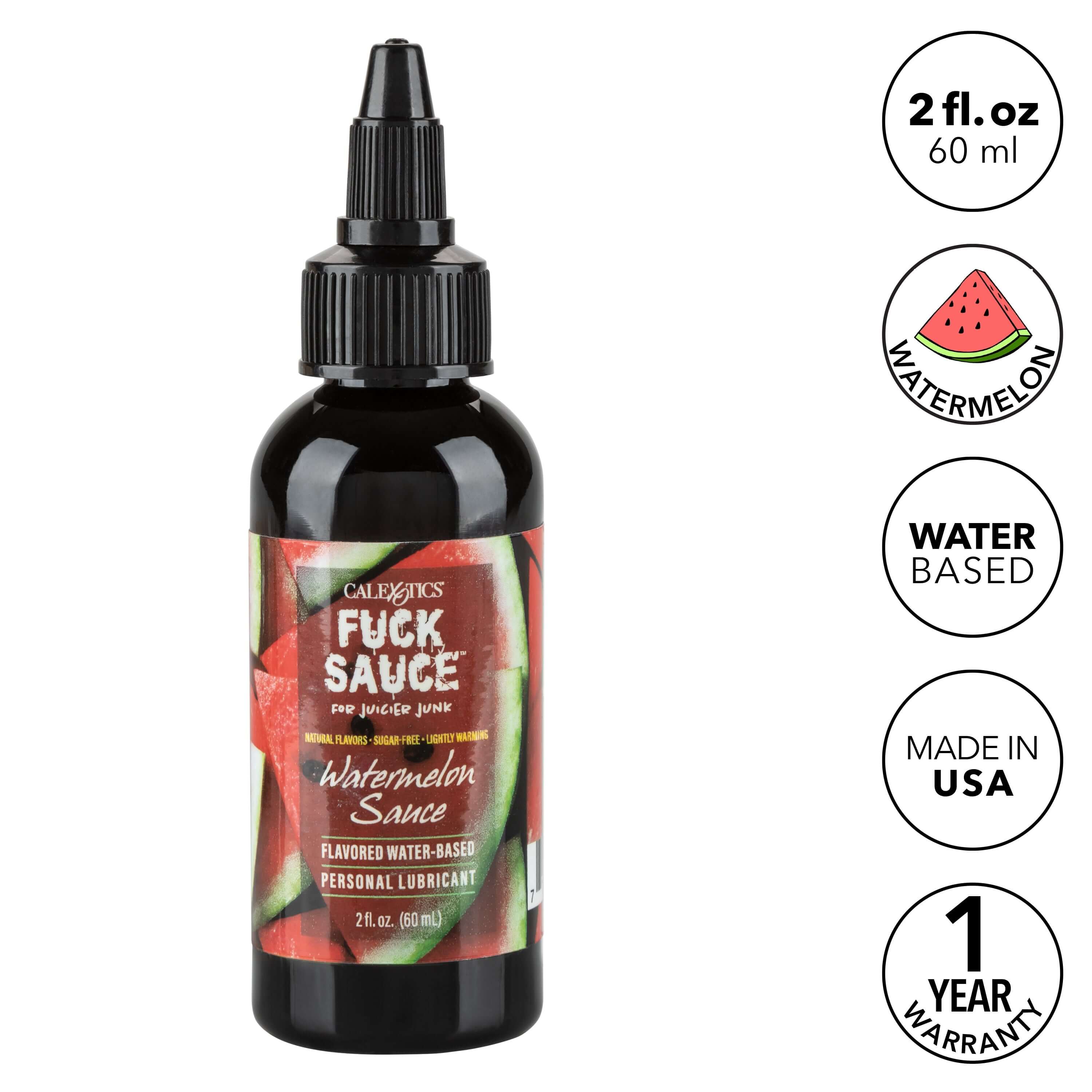 Fuck Sauce Flavored Water-Based Personal  Lubricant Watermelon 2 Oz