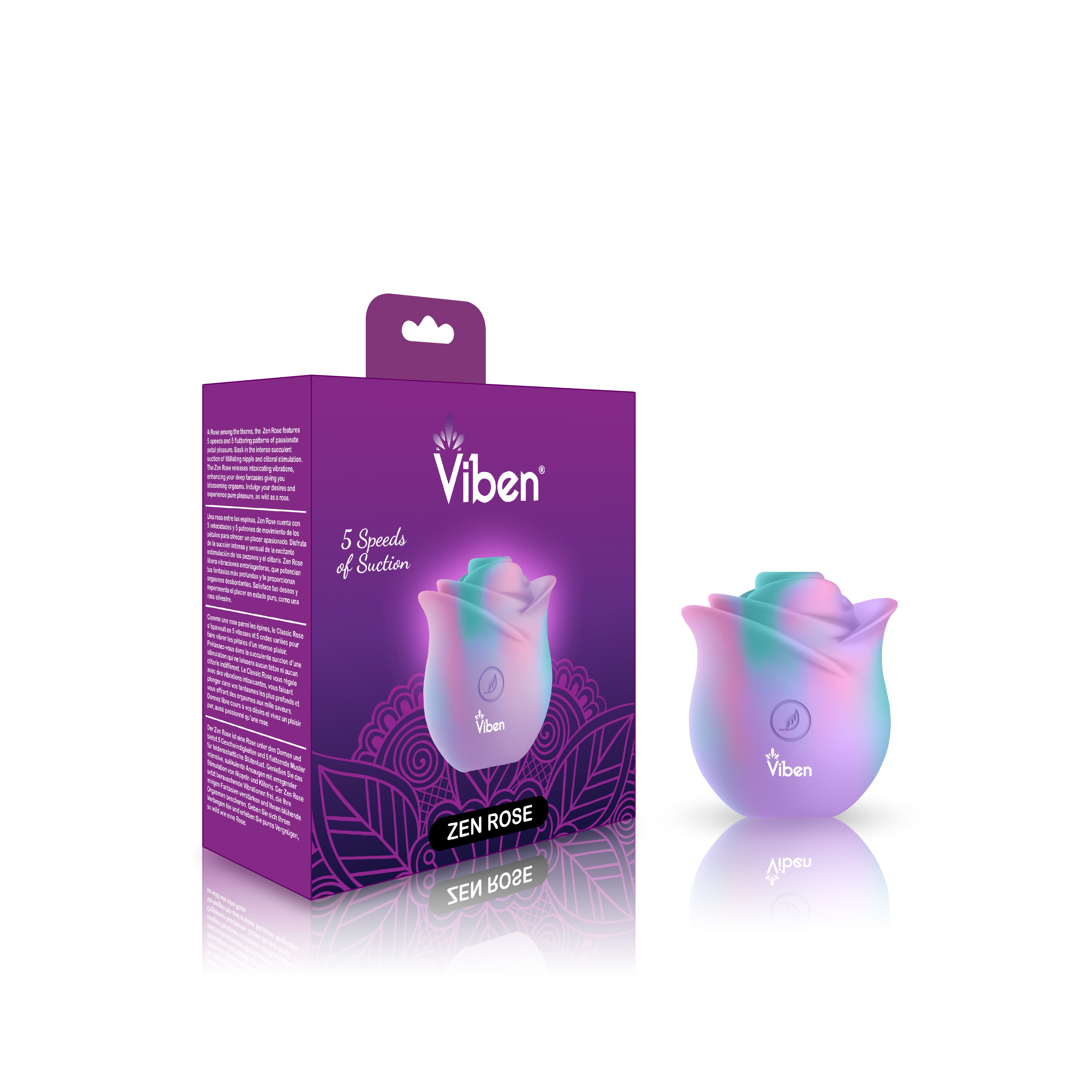 Zen Rose - Unicorn - Handheld Rose Clitoral and Nipple Stimulator - Presale Only-4