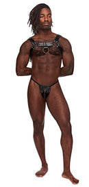 Aries Leather Harness - One Size - Black