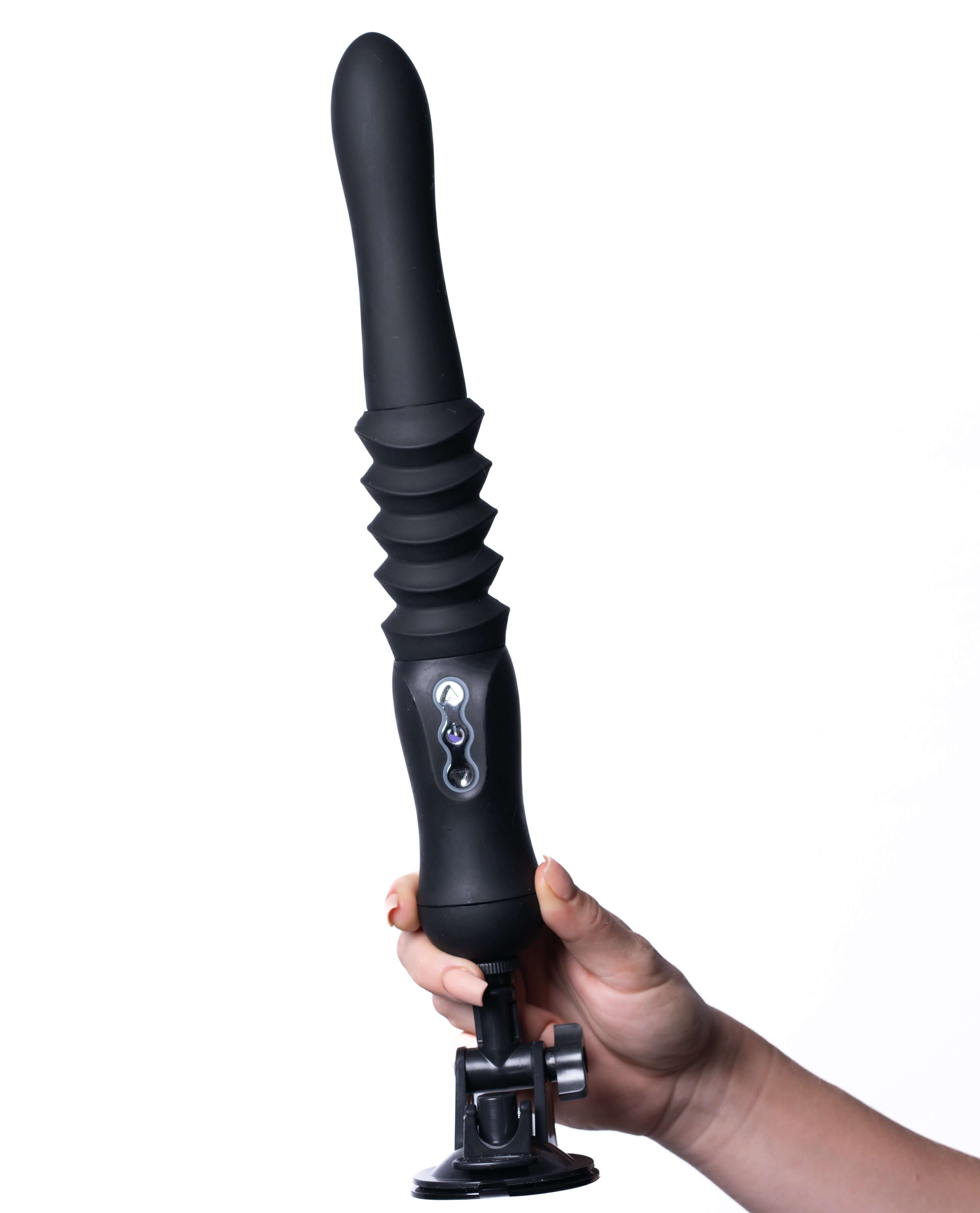 Max Silicone Thrusting Portable Love Machine -  Black-3
